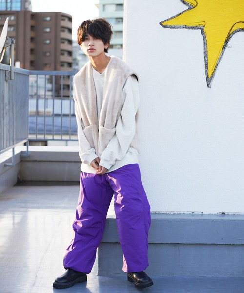 re_k by JUNRED(レクバイジュンレッド)の「re_k by JUNRED / ルーズファーベスト(ベスト・メンズ・ブラウン/ブラック/ベージュ・M/L)」の15枚目の写真