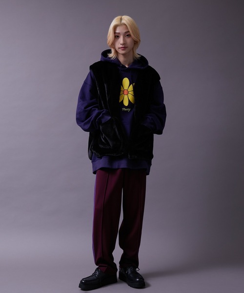 re_k by JUNRED(レクバイジュンレッド)の「re_k by JUNRED / ルーズファーベスト(ベスト・メンズ・ブラウン/ブラック/ベージュ・M/L)」の21枚目の写真