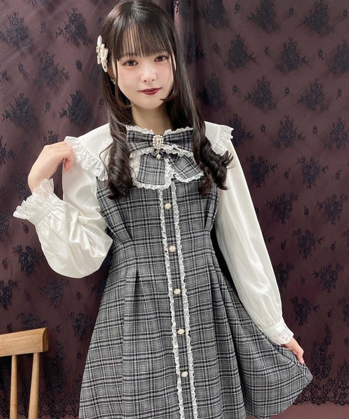 ROJITA(ロジータ)の「リボンブローチワンピース(ワンピース・レディース・ピンク/ブラック/グレー・FREE)」の17枚目の写真