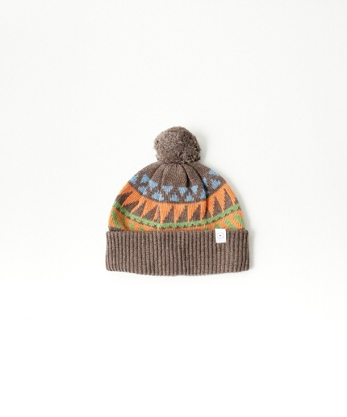 halo commodity（ハロ　コモディティー）の「[HALO COMMODITY/ハロ コモディティー] OTTER WATCH ボンボンニットキャップ（ニットキャップ/ビーニー・レディース・グレー/モカ・F）」の17枚目の写真