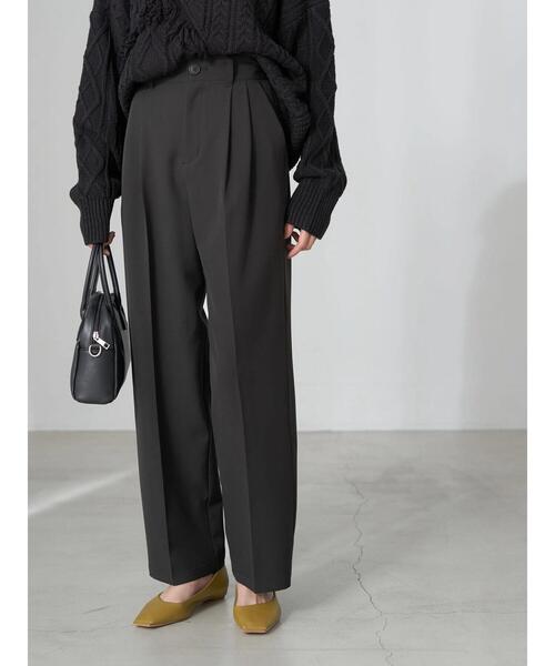 earth music&ecology（アースミュージックアンドエコロジー）の「ハイウエスト2タックパンツ（その他パンツ・レディース・ブルー系その他7/ブラック/アイボリー/ライトピンク/ベージュ・S/M）」の11枚目の写真