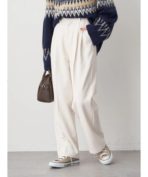 earth music&ecology（アースミュージックアンドエコロジー）の「ハイウエスト2タックパンツ（その他パンツ・レディース・ブルー系その他7/ブラック/アイボリー/ライトピンク/ベージュ・S/M）」の17枚目の写真