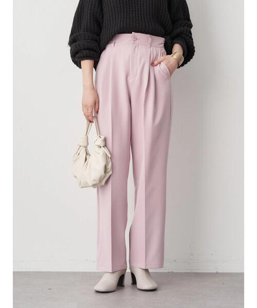 earth music&ecology（アースミュージックアンドエコロジー）の「ハイウエスト2タックパンツ（その他パンツ・レディース・ブルー系その他7/ブラック/アイボリー/ライトピンク/ベージュ・S/M）」の12枚目の写真