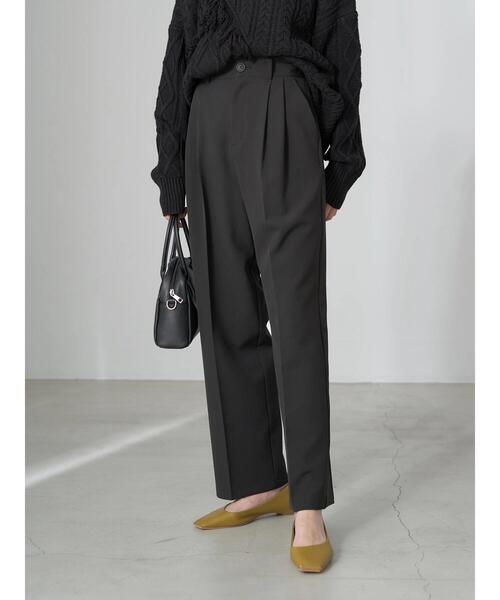 earth music&ecology（アースミュージックアンドエコロジー）の「ハイウエスト2タックパンツ（その他パンツ・レディース・ブルー系その他7/ブラック/アイボリー/ライトピンク/ベージュ・S/M）」の18枚目の写真