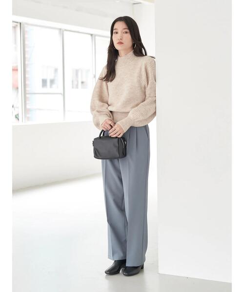 earth music&ecology（アースミュージックアンドエコロジー）の「ハイウエスト2タックパンツ（その他パンツ・レディース・ブルー系その他7/ブラック/アイボリー/ライトピンク/ベージュ・S/M）」の14枚目の写真