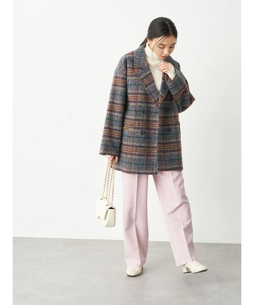 earth music&ecology（アースミュージックアンドエコロジー）の「ハイウエスト2タックパンツ（その他パンツ・レディース・ブルー系その他7/ブラック/アイボリー/ライトピンク/ベージュ・S/M）」の9枚目の写真