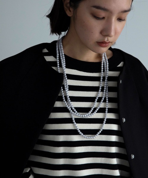 marjour(マージュール)の「NAVAJO PEARL NECKLACE(ネックレス・レディース・ライトグレー・FREE)」の5枚目の写真