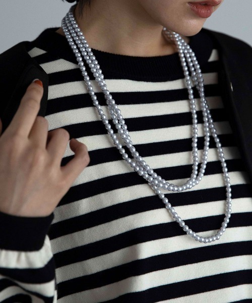 marjour(マージュール)の「NAVAJO PEARL NECKLACE(ネックレス・レディース・ライトグレー・FREE)」の7枚目の写真