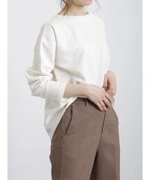 Samansa Mos2 blue | 裏起毛ダンボールニットプルオーバー(Tシャツ/カットソー)