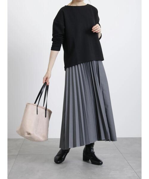 Samansa Mos2 blue（サマンサモスモスブルー）の「裏起毛ダンボールニットプルオーバー（Tシャツ/カットソー・レディース・ブラック/モカ/キナリ・ﾌﾘ-）」の6枚目の写真