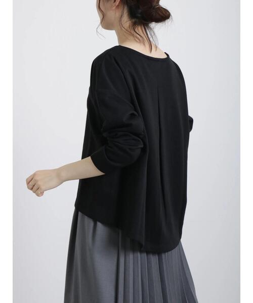 Samansa Mos2 blue（サマンサモスモスブルー）の「裏起毛ダンボールニットプルオーバー（Tシャツ/カットソー・レディース・ブラック/モカ/キナリ・ﾌﾘ-）」の10枚目の写真