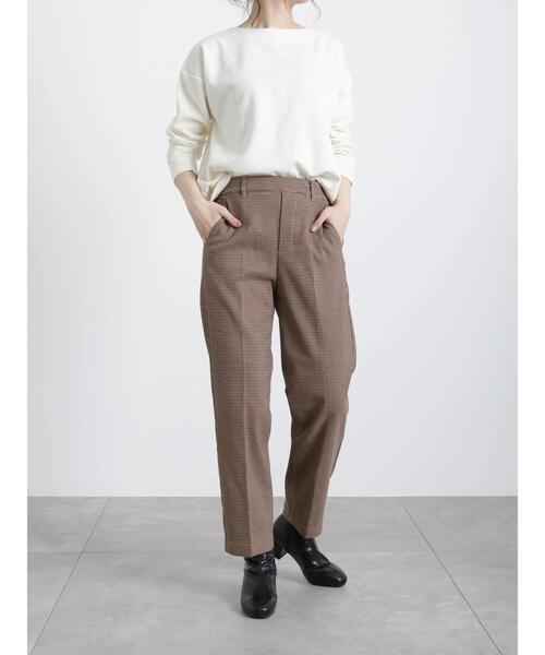 Samansa Mos2 blue（サマンサモスモスブルー）の「裏起毛ダンボールニットプルオーバー（Tシャツ/カットソー・レディース・ブラック/モカ/キナリ・ﾌﾘ-）」の12枚目の写真