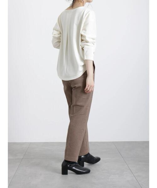 Samansa Mos2 blue（サマンサモスモスブルー）の「裏起毛ダンボールニットプルオーバー（Tシャツ/カットソー・レディース・ブラック/モカ/キナリ・ﾌﾘ-）」の13枚目の写真