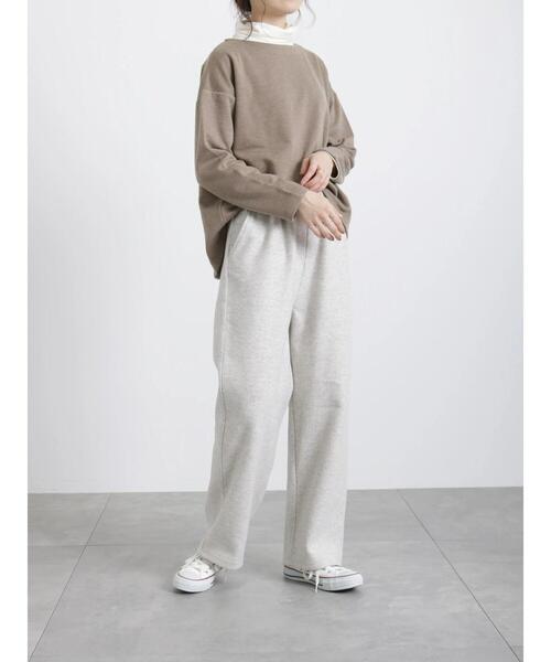 Samansa Mos2 blue（サマンサモスモスブルー）の「裏起毛ダンボールニットプルオーバー（Tシャツ/カットソー・レディース・ブラック/モカ/キナリ・ﾌﾘ-）」の17枚目の写真