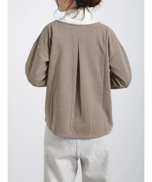 Samansa Mos2 blue（サマンサモスモスブルー）の「裏起毛ダンボールニットプルオーバー（Tシャツ/カットソー・レディース・ブラック/モカ/キナリ・ﾌﾘ-）」の21枚目の写真