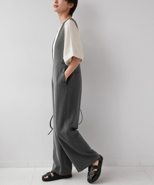 JOURNAL STANDARD relume（ジャーナルスタンダード　レリューム）の「テープヤーンドルマンプルオーバー（ニット/セーター・レディース・チャコールグレー/アイボリー/ブルー・FREE）」の9枚目の写真