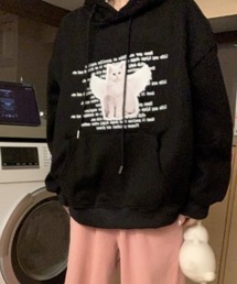 エンジェルキャット裏起毛スエットパーカー(BQ)