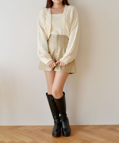 ems excite(エムズエキサイト)の「フェイクレザーSPT(その他パンツ・レディース・ベージュ/ブラック/ナチュラル・FREE)」の18枚目の写真