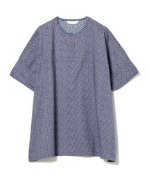 homspun ホームスパン　キャラコ小花プリントブラウス パープル　未使用品 homspun(ホームスパン) キャラコ小花プリントブラウス パープル