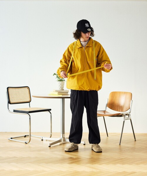 TOWNCRAFT（タウンクラフト）の「TOWN CRAFT/タウンクラフト 別注 スタンドハーフジップ（ナイロンジャケット・メンズ・ベージュ/イエロー/ブルー/ブラック/グレー・MEDIUM/LARGE）」の21枚目の写真