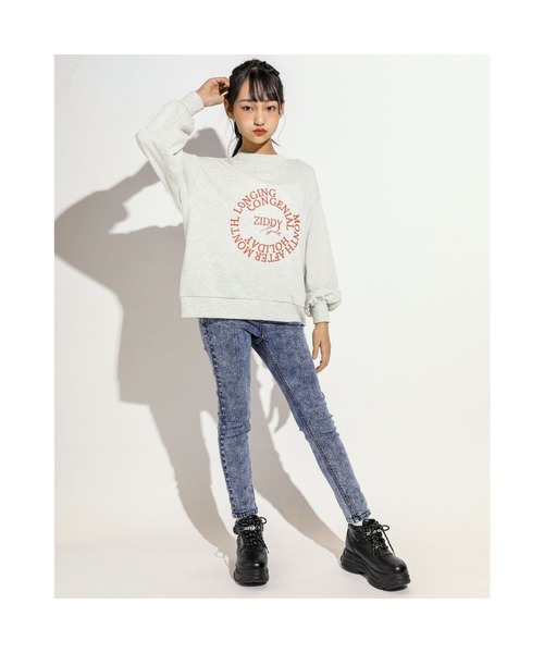 ZIDDY(ジディ)の「ZIDDY/【 前後着用可能 】 2WAY ロゴ カーディガン (130~160cm)(カーディガン/ボレロ・キッズ・オフホワイト/グリーン・150/130/140/160)」の6枚目の写真