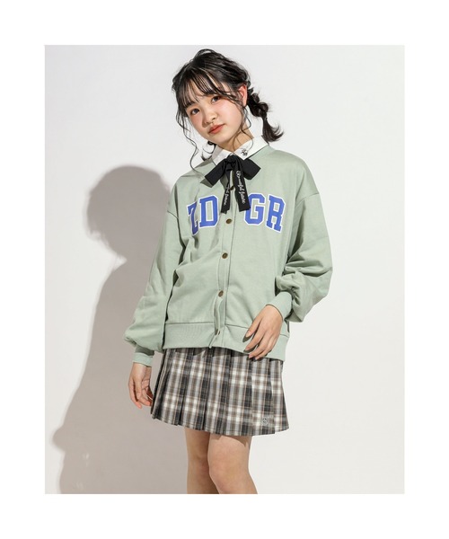 ZIDDY(ジディ)の「ZIDDY/【 前後着用可能 】 2WAY ロゴ カーディガン (130~160cm)(カーディガン/ボレロ・キッズ・オフホワイト/グリーン・150/130/140/160)」の13枚目の写真