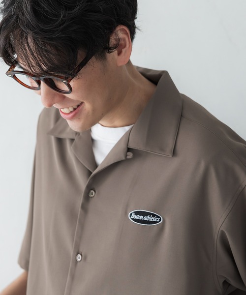 coca(coca)(コカ)の「メンズポリツイルワッペン開襟シャツ(シャツ/ブラウス・メンズ・ベージュ/アイボリー・M/L/XL)」の6枚目の写真