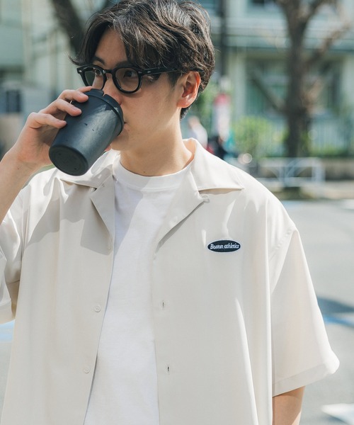 coca(coca)(コカ)の「メンズポリツイルワッペン開襟シャツ(シャツ/ブラウス・メンズ・ベージュ/アイボリー・M/L/XL)」の3枚目の写真
