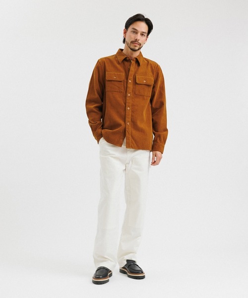 Saturdays NYC（サタデーズ ニューヨークシティ ）の「Nolan Washed Cord LS Shirt（シャツ/ブラウス・メンズ・ブラック/ダークブラウン・L/M/S/XL）」の7枚目の写真