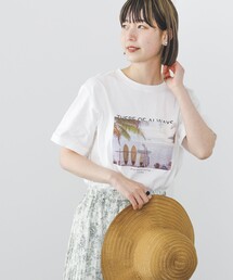 BEAMS HEART / ビーチフォト プリントTシャツ