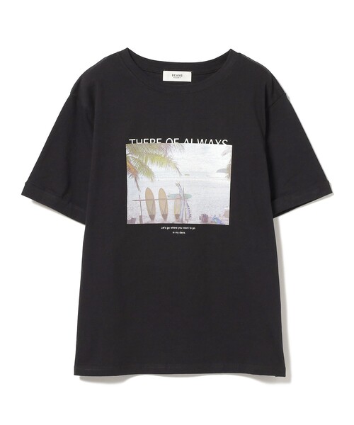 BEAMS HEART / ビーチフォト プリントTシャツ（Tシャツ