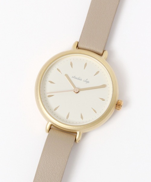 studio CLIP（スタディオクリップ）の「ソフトカラーウォッチ（アナログ腕時計・レディース・イエロー/ブラウン/ライトグレー/ピンク・FREE）」の2枚目の写真