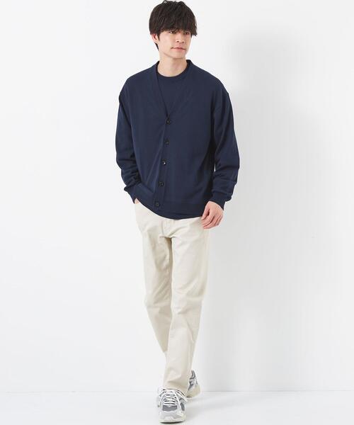 green label relaxing（グリーンレーベルリラクシング）の「スビンコード Vネック カーディガン（カーディガン/ボレロ・メンズ・オレンジ/ネイビー/ライトグレー/ターコイズブルー・M/XL/S/L）」の10枚目の写真