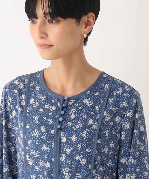 OPAQUE.CLIP（オペークドットクリップ）の「◆フラワープリントワンピース【洗濯機洗い可】（ワンピース・レディース・ブルー系/ブラック系・36/38）」の20枚目の写真