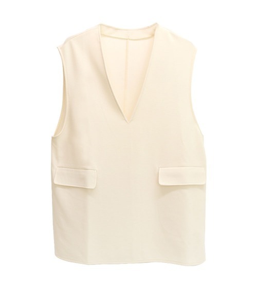 DONOBAN（ドノバン）の「【pufe】Vネック ベスト（ベスト・レディース・ブラック/アイボリー/グレイッシュベージュ・F）」の16枚目の写真