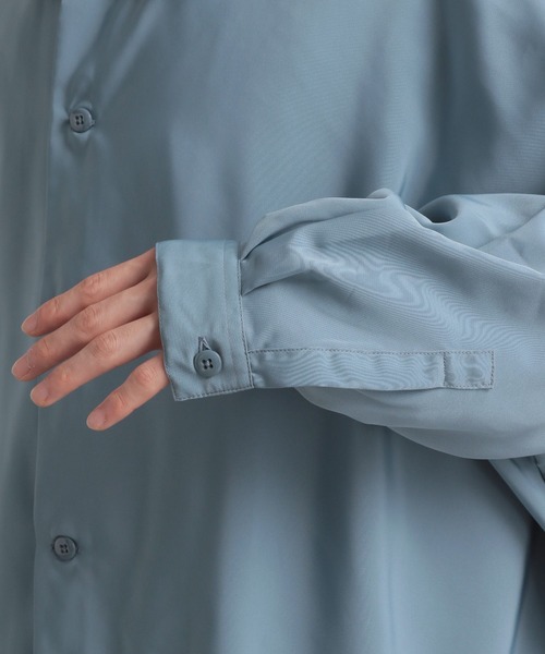 HARE（ハレ）の「ドルマンBIGシャツ(HARE)（シャツ/ブラウス・メンズ・グリーン/ブラック/ブルー/オフホワイト・MEDIUM/SMALL）」の17枚目の写真