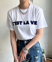 DouDou | C'EST LA VIE フロッキーロゴTEE(Tシャツ/カットソー)