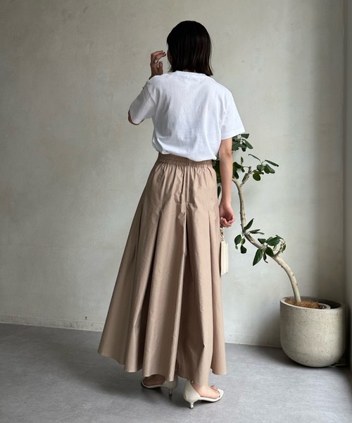 DouDou（ドゥドゥ）の「C'EST LA VIE フロッキーロゴTEE（Tシャツ/カットソー・レディース・ホワイト/ホワイト系その他/チャコールグレー・FREE）」の8枚目の写真