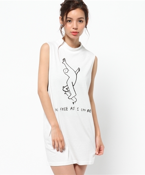 SLY（スライ）の「MARK GONZALES×SLY ハイネックOP（ワンピース・レディース・ブラック/ホワイト/トップグレー・1/2）」の13枚目の写真