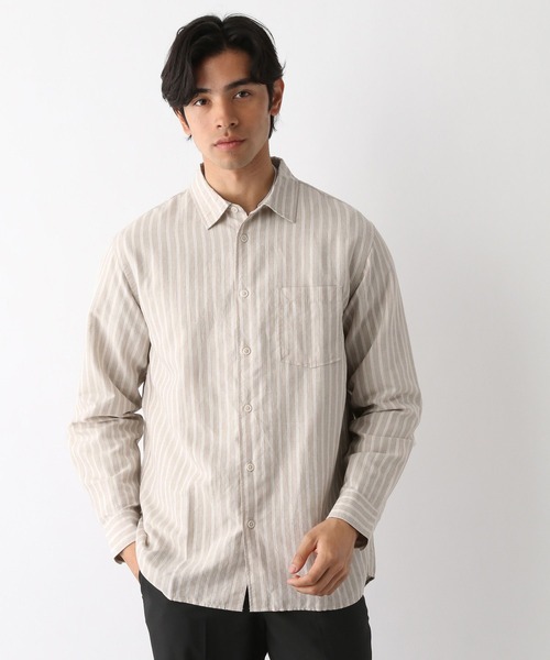 セール】さらさらリネンイージーケアシャツ/163420（シャツ/ブラウス