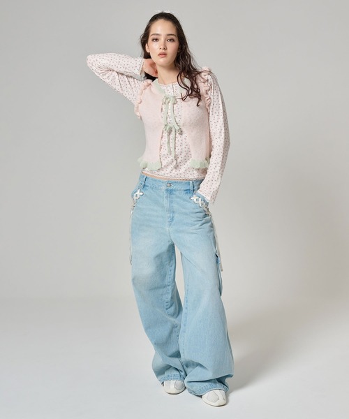 TINA:JOJUN(ティーナジョジュン)の「クリアボタン ヘンリーネックカットソー TINA:JOJUN(Tシャツ/カットソー・レディース・オレンジ系その他/ホワイト/レッド/オフホワイト/グレー/ブルー/サックスブルー/クリーム/アイボリー/ホワイト×ピンク・M)」の21枚目の写真