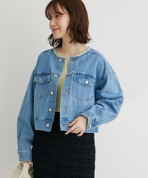 Sugar spoon | ・SUGAR SPOON ノーカラーGジャン(デニムジャケット)