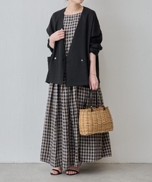 BEARDSLEY | リネンギンガムキャミワンピ(ワンピース)