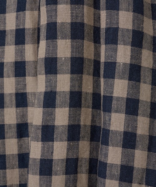 BEARDSLEY（ビアズリー）の「リネンギンガムキャミワンピ（ワンピース・レディース・グレー・FREE）」の19枚目の写真