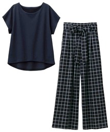 alotta（アロッタ）の「《吸水速乾のサラリとした素材感》こなれセットアップ（セットアップ）」