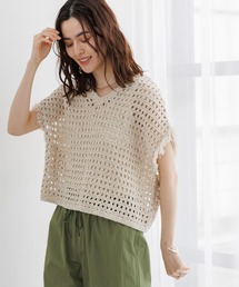 LEPSIM | 3ゲージフリンジメッシュプルオーバー 195461(ニット/セーター)