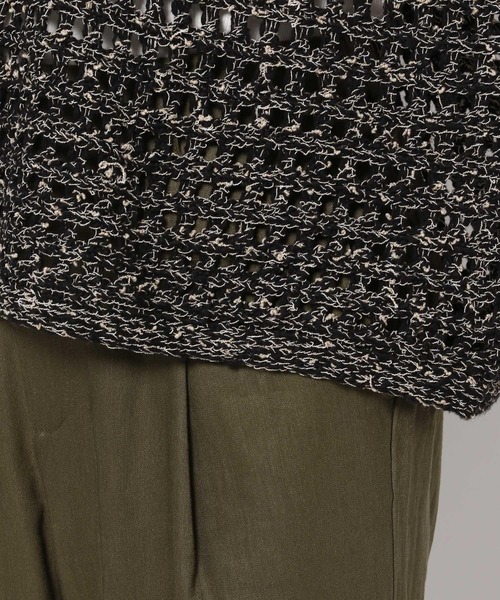 LEPSIM（レプシィム）の「3ゲージフリンジメッシュプルオーバー 195461（ニット/セーター・レディース・ブラック/キナリ・FREE）」の18枚目の写真