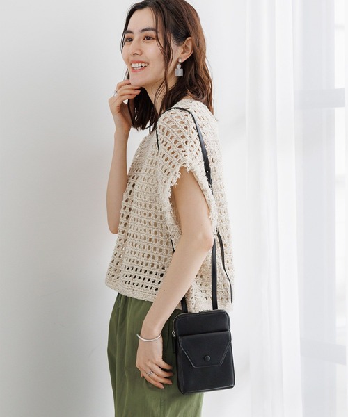 LEPSIM（レプシィム）の「3ゲージフリンジメッシュプルオーバー 195461（ニット/セーター・レディース・ブラック/キナリ・FREE）」の7枚目の写真