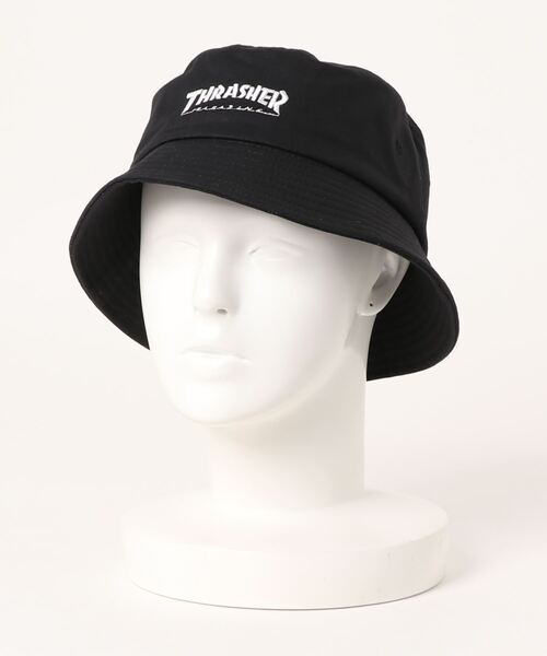 THRASHER(スラッシャー)の「MAG LOGO BUCKET HAT/スラッシャーバケハ(バケットハット)(ハット・メンズ・ベージュ/ネイビー/ホワイト/カーキ/ブラック・FREE)」の1枚目の写真