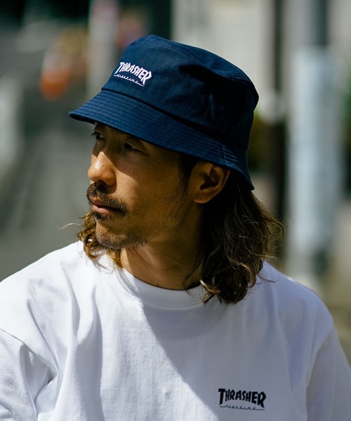 THRASHER(スラッシャー)の「MAG LOGO BUCKET HAT/スラッシャーバケハ(バケットハット)(ハット・メンズ・ベージュ/ネイビー/ホワイト/カーキ/ブラック・FREE)」の10枚目の写真